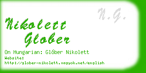 nikolett glober business card